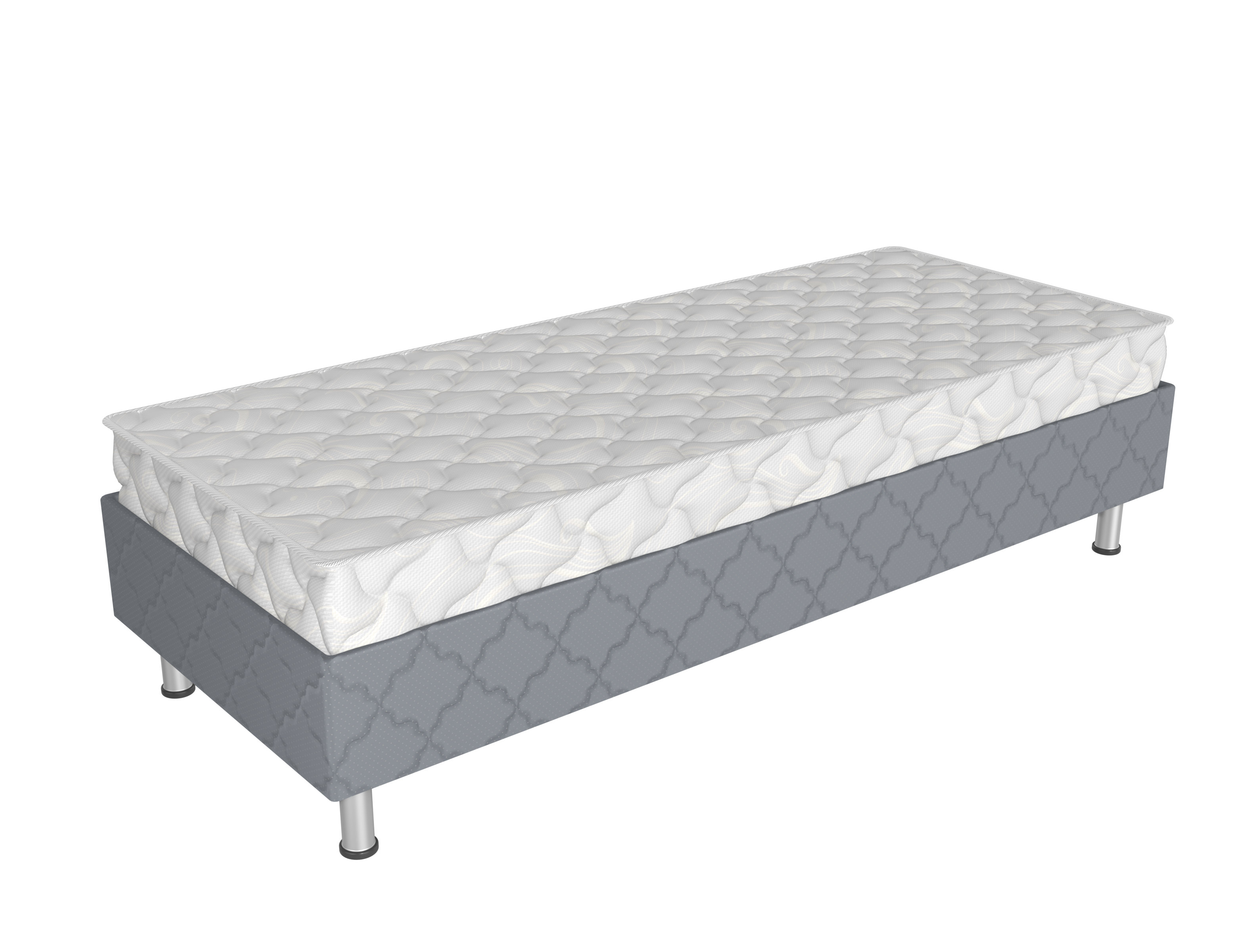 Комплект Spring box СБ-200/90 серый с матрасом "ВЕРОНА" кровать основание