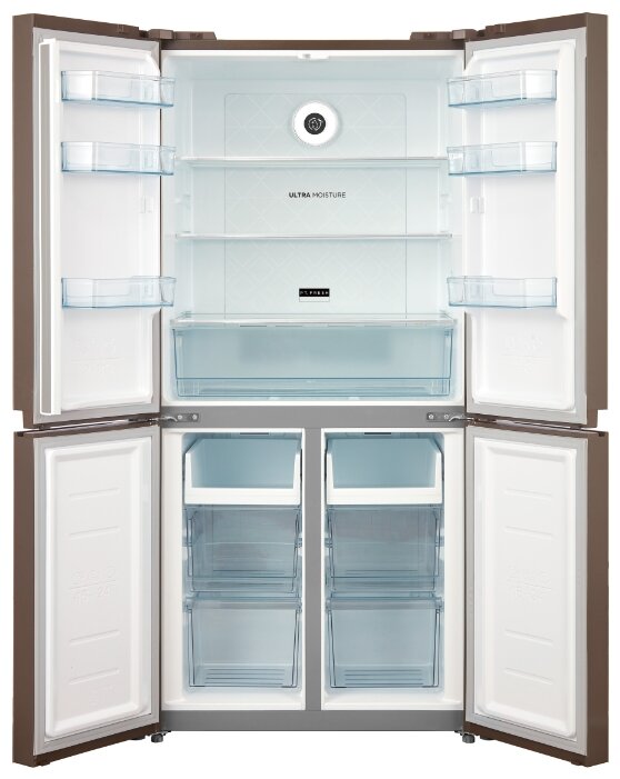 Холодильник двухкамерный Бирюса CD 466 GG на 456 литров бежевое стекло
