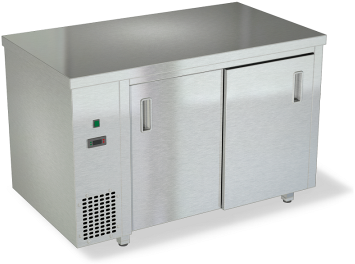 Тепловой стол для профессиональной кухни без борта, задняя стенка нержавеющая сталь СПС-834/2007НТ (2000x700x850 мм)